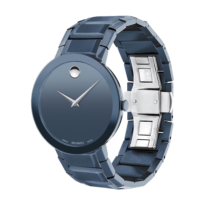 Men's Movado Sapphire™ Blue PVD Watch with Blue Dial (Model: 0607556)