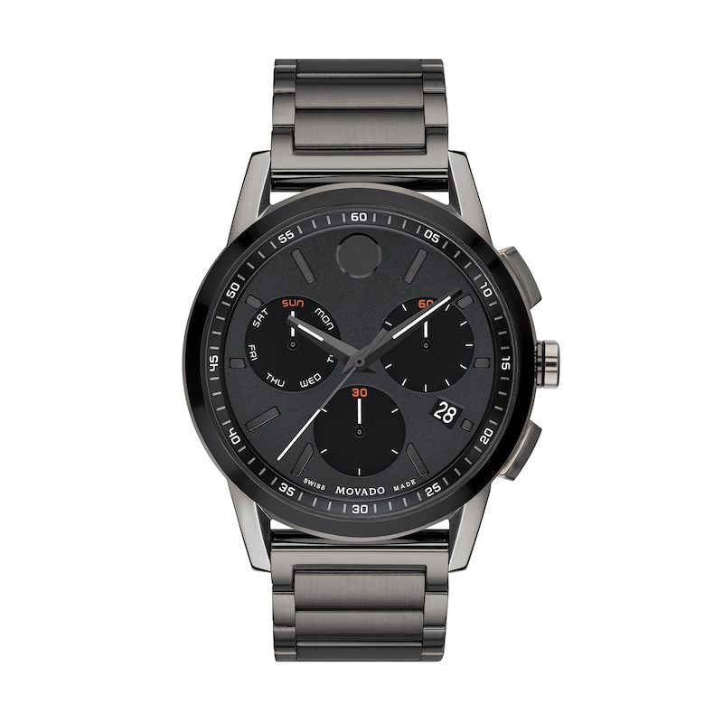 Main Image 1 of Men's Movado Museum® Sport Two-Tone PVD Chronograph Watch with Black Dial (Model: 0607558)
