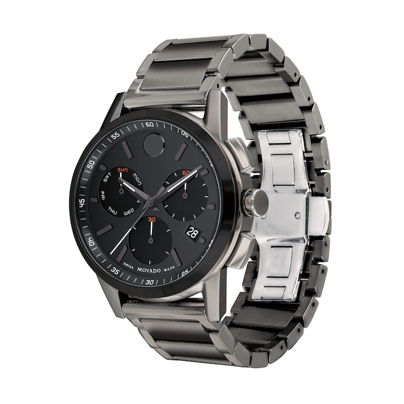 Main Image 2 of Men's Movado Museum® Sport Two-Tone PVD Chronograph Watch with Black Dial (Model: 0607558)