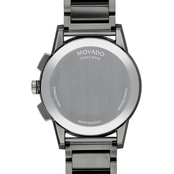 Men's Movado MuseumÂ® Sport Two-Tone PVD Chronograph Watch with Black Dial (Model: 0607558)