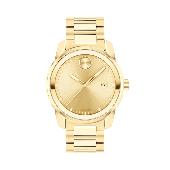 Men's Movado BoldÂ® Verso Gold-Tone IP Watch with Gold-Tone Dial (Model: 3600735)