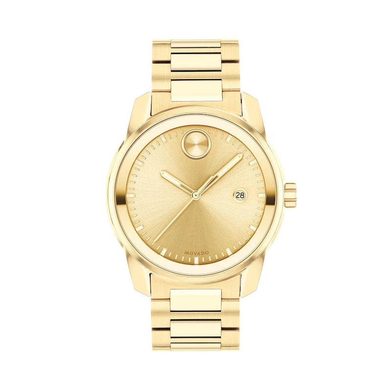 Main Image 1 of Men's Movado Bold® Verso Gold-Tone IP Watch with Gold-Tone Dial (Model: 3600735)