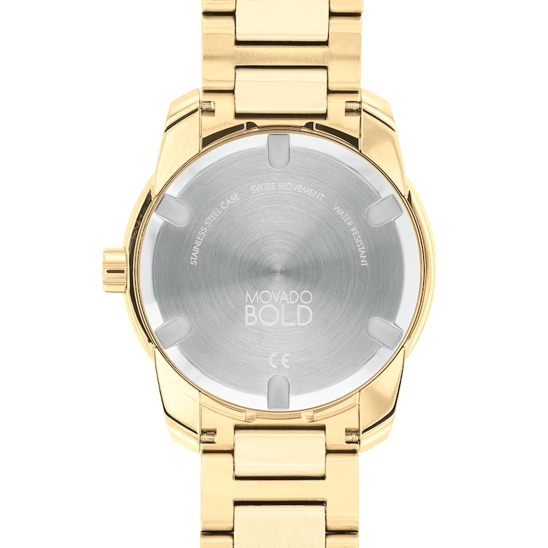 Men's Movado Bold® Verso Gold-Tone IP Watch with Gold-Tone Dial (Model: 3600735)