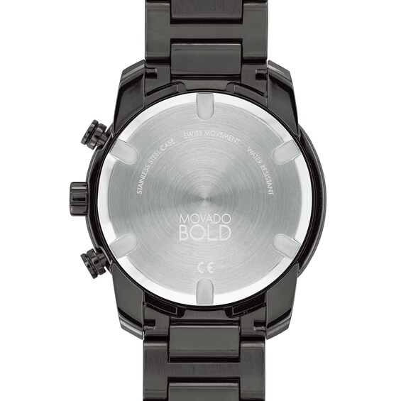 Men's Movado BoldÂ® Verso Gunmetal Grey IP Chronograph Watch with Grey Dial (Model: 3600867)