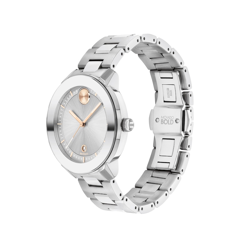 Ladies' Movado Bold® Verso Watch with Silver-Tone Dial (Model: 3600747)