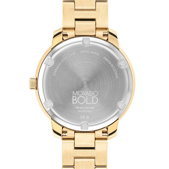 Ladies' Movado BoldÂ® Verso Gold-Tone IP Watch with Gold-Tone Dial (Model: 3600750)