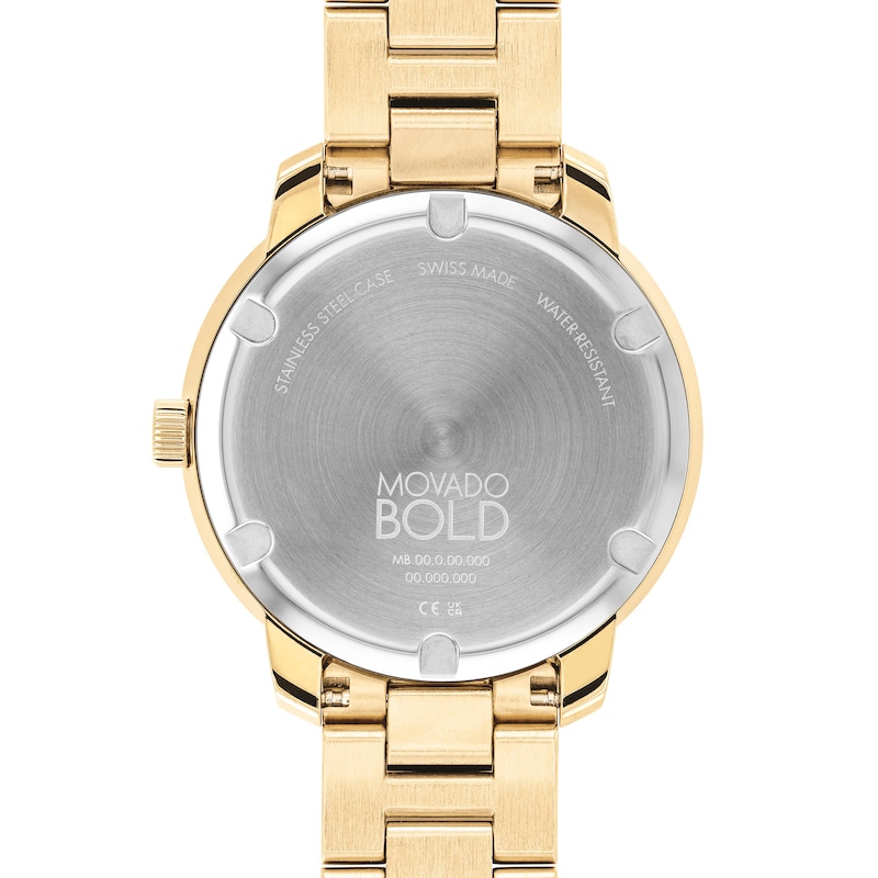 Main Image 3 of Ladies' Movado Bold® Verso Gold-Tone IP Watch with Gold-Tone Dial (Model: 3600750)