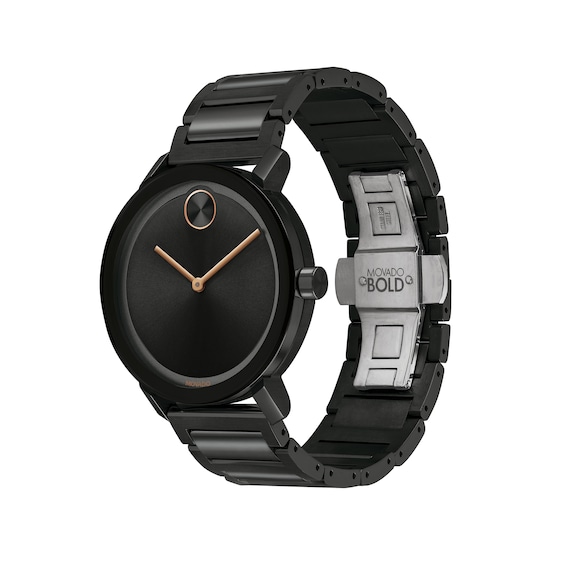 Men's Movado BoldÂ® Evolution Black IP Watch with Black Dial (Model: 3600752)