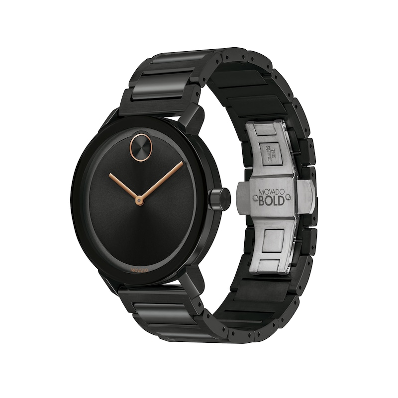 Main Image 2 of Men's Movado Bold® Evolution Black IP Watch with Black Dial (Model: 3600752)