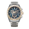 Thumbnail Image 0 of Men's Citizen Eco-Drive® PCAT Satellite Two-Tone Chronograph Watch with Blue Dial (Model: CB5916-59L)