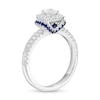 Thumbnail Image 2 of Vera Wang Love Collection 3/4 CT. T.W. Diamond and Blue Sapphire Collar Engagement Ring in 14K White Gold