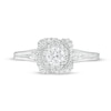 Thumbnail Image 4 of Vera Wang Love Collection 5/8 CT. T.W. Diamond Double Frame Engagement Ring in 14K White Gold