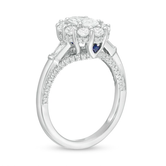 Vera Wang Love Collection 1-3/4 CT. T.w. Oval Diamond Frame Engagement Ring in 14K White Gold