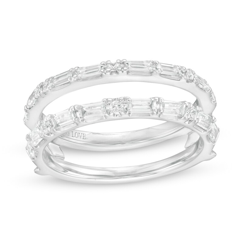 Main Image 1 of Vera Wang Love Collection 1/2 CT. T.W. Diamond Solitaire Enhancer in 14K White Gold