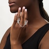 Thumbnail Image 2 of 3/4 CT. T.W. Diamond Wings Two Finger Ring in 10K White Gold