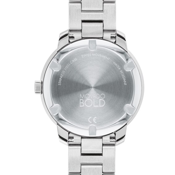 Ladies' Movado BoldÂ® Verso Two-Tone IP Watch with Silver-Tone Dial (Model: 3600749)