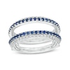 Vera Wang Love Collection 1/3 CT. T.W. Diamond and Blue Sapphire Solitaire Enhancer in 14K White Gold