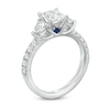 Thumbnail Image 3 of Vera Wang Love Collection 1-1/2 CT. T.W. Certified Princess-Cut Diamond Collar Engagement Ring in 14K White Gold (I/SI2)