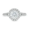 Thumbnail Image 4 of Vera Wang Love Collection 1-5/8 CT. T.W. Certified Diamond Double Frame Engagement Ring in 14K White Gold (I/SI2)