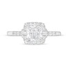 Thumbnail Image 4 of Vera Wang Love Collection 1-1/3 CT. T.W. Certified Cushion-Cut Diamond Frame Engagement Ring in 14K White Gold (I/SI2)