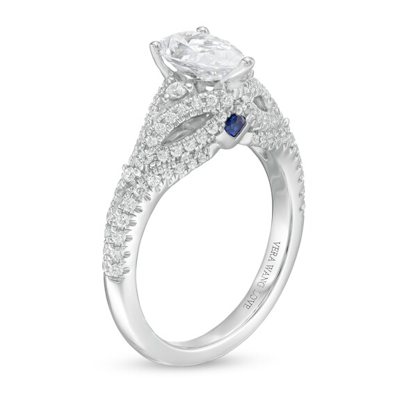 Vera Wang Love Collection 1-1/2 CT. T.w. Certified Pear-Shaped Diamond Engagement Ring in 14K White Gold (I/Si2)