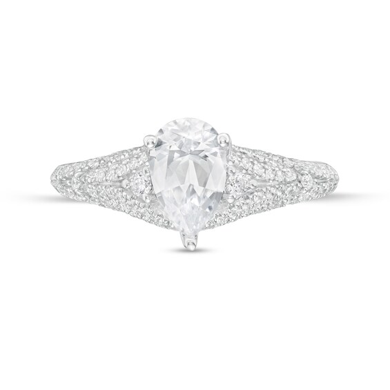Vera Wang Love Collection 1-1/2 CT. T.w. Certified Pear-Shaped Diamond Engagement Ring in 14K White Gold (I/Si2)