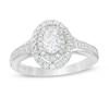 Thumbnail Image 0 of Vera Wang Love Collection 3/4 CT. T.W. Diamond Double Oval Frame Engagement Ring in 14K White Gold