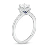 Vera Wang Love Collection 3/4 CT. T.W. Cushion-Cut Diamond Collar Engagement Ring in 14K White Gold