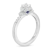Vera Wang Love Collection 5/8 CT. T.W. Cushion-Cut Diamond Hexagonal Frame Engagement Ring in 14K White Gold