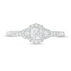 Thumbnail Image 4 of Vera Wang Love Collection 5/8 CT. T.W. Cushion-Cut Diamond Hexagonal Frame Engagement Ring in 14K White Gold