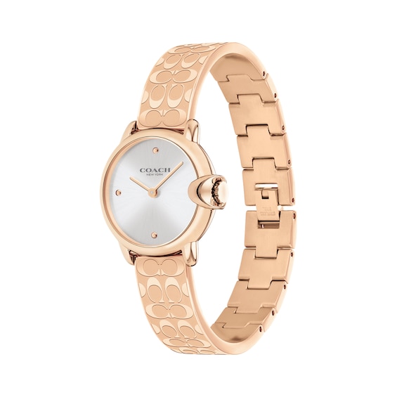 Ladies' Coach Arden Rose-Tone IP Bangle Watch with Silver-Tone Dial (Model: 14503693) Ladies' Coach Arden Rose-Tone IP Bangle Watch with Silver-Tone Dial (Model: 14503693)