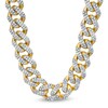 Thumbnail Image 1 of 3.39 CT. T.W. Diamond Curb Chain Necklace in Hollow 10K Gold - 20"