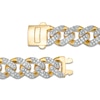 Thumbnail Image 3 of 1-1/5 CT. T.W. Diamond Curb Chain Bracelet in Hollow 10K Gold - 7.5"