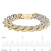 Thumbnail Image 4 of 1-1/5 CT. T.W. Diamond Curb Chain Bracelet in Hollow 10K Gold - 7.5"