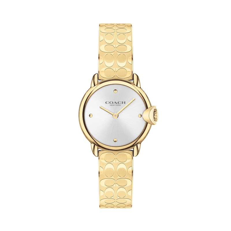 Ladies' Coach Arden Gold-Tone IP Bangle Watch with Silver-Tone Dial (Model: 14503692)