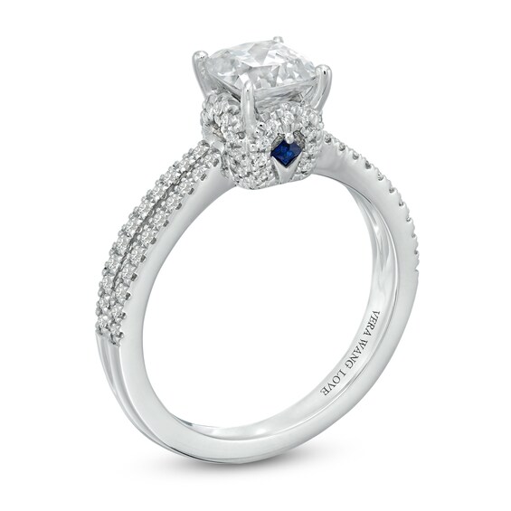 Vera Wang Love Collection 1-1/3 CT. T.w. Certified Diamond Split Shank Engagement Ring in 14K White Gold (I/Si2)