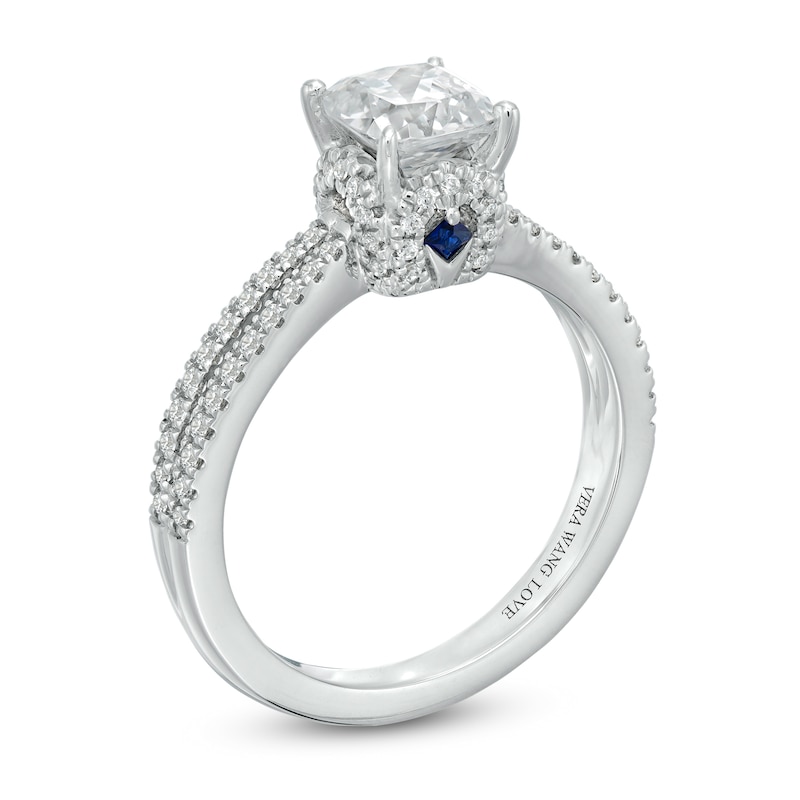 Vera Wang Love Collection 1-1/3 CT. T.W. Certified Diamond Split Shank Engagement Ring in 14K White Gold (I/SI2)