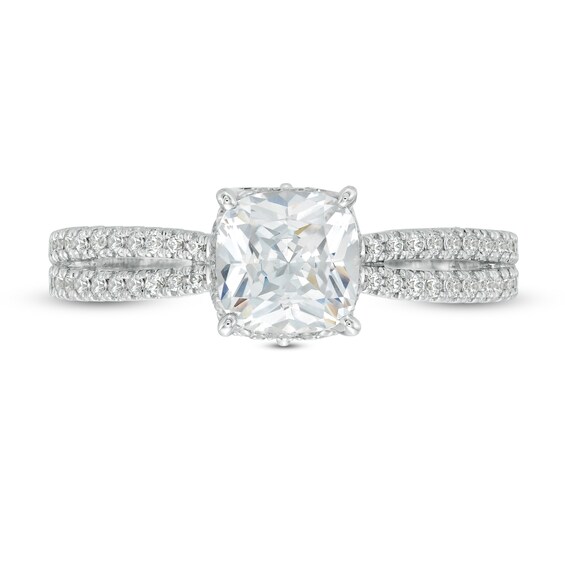 Vera Wang Love Collection 1-1/3 CT. T.w. Certified Diamond Split Shank Engagement Ring in 14K White Gold (I/Si2)