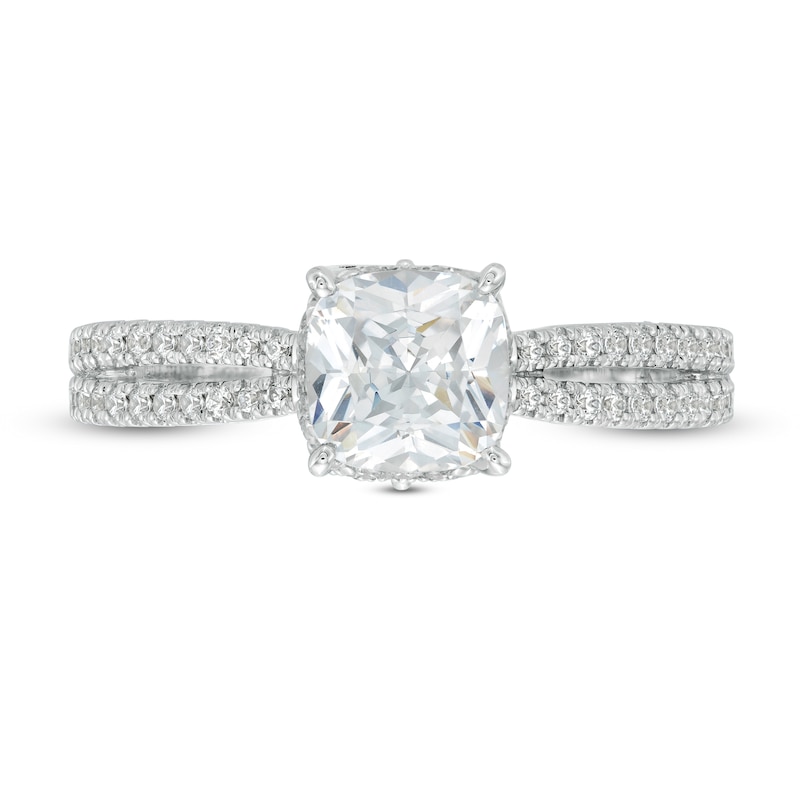 Vera Wang Love Collection 1-1/3 CT. T.W. Certified Diamond Split Shank Engagement Ring in 14K White Gold (I/SI2)