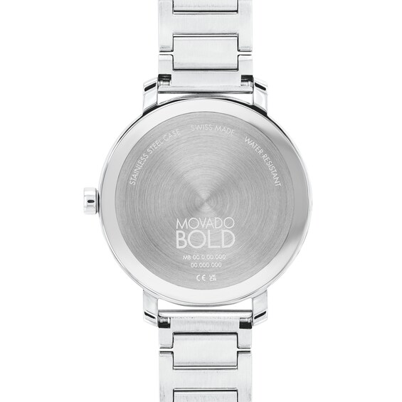 Ladiesâ Movado BoldÂ® Evolution Crystal Accent Watch with Silver-Tone Glitter Dial (Model: 3600732)