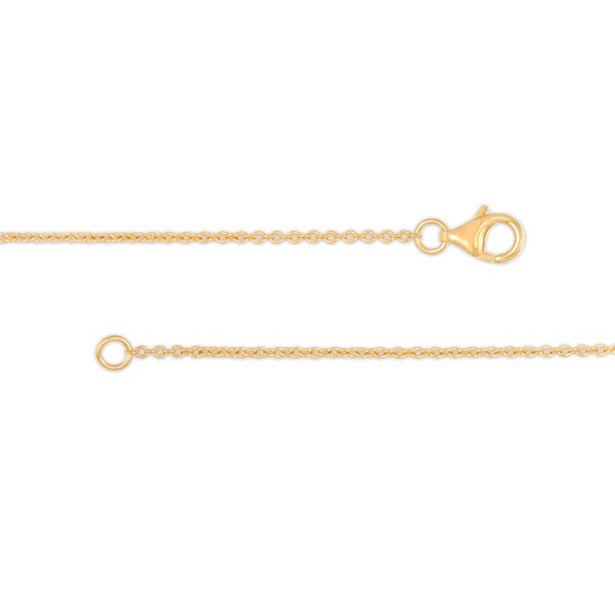 Orange and Red Garnet with Rhodolite Garnet Cascading Chain Drop "V" Necklace in Sterling Silver with 14K Gold Plate - 16.5"