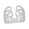 Thumbnail Image 1 of 5/8 CT. T.W. Diamond Loops Open Shank Ring in 10K White Gold - Size 7