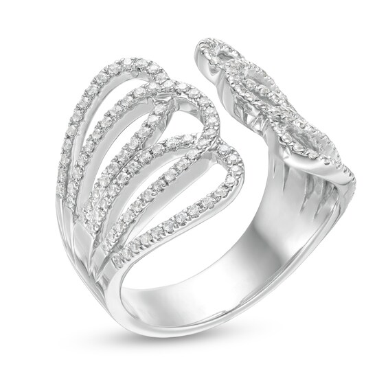 5/8 CT. T.w. Diamond Loops Open Shank Ring in 10K White Gold - Size 7
