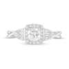 Thumbnail Image 4 of Vera Wang Love Collection 3/4 CT. T.W. Cushion-Cut Diamond Twist Shank Engagement Ring in 14K White Gold