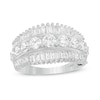 Thumbnail Image 1 of Marilyn Monroe™ Collection 2 CT. T.W. Baguette and Round Diamond Multi-Row Ring in 14K White Gold