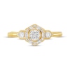 Thumbnail Image 3 of Marilyn Monroe™ Collection 1/2 CT. T.W. Diamond Hexagon Frame Art Deco Engagement Ring in 14K Gold