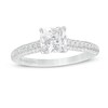 Thumbnail Image 1 of Vera Wang Love Collection 1-1/4 CT. T.W. Certified Cushion-Cut Diamond Engagement Ring in 14K White Gold (I/SI2)