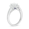Thumbnail Image 3 of Vera Wang Love Collection 1-1/3 CT. T.W. Certified Emerald-Cut Diamond Frame Engagement Ring in 14K White Gold (I/SI2)