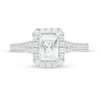 Thumbnail Image 4 of Vera Wang Love Collection 1-1/3 CT. T.W. Certified Emerald-Cut Diamond Frame Engagement Ring in 14K White Gold (I/SI2)