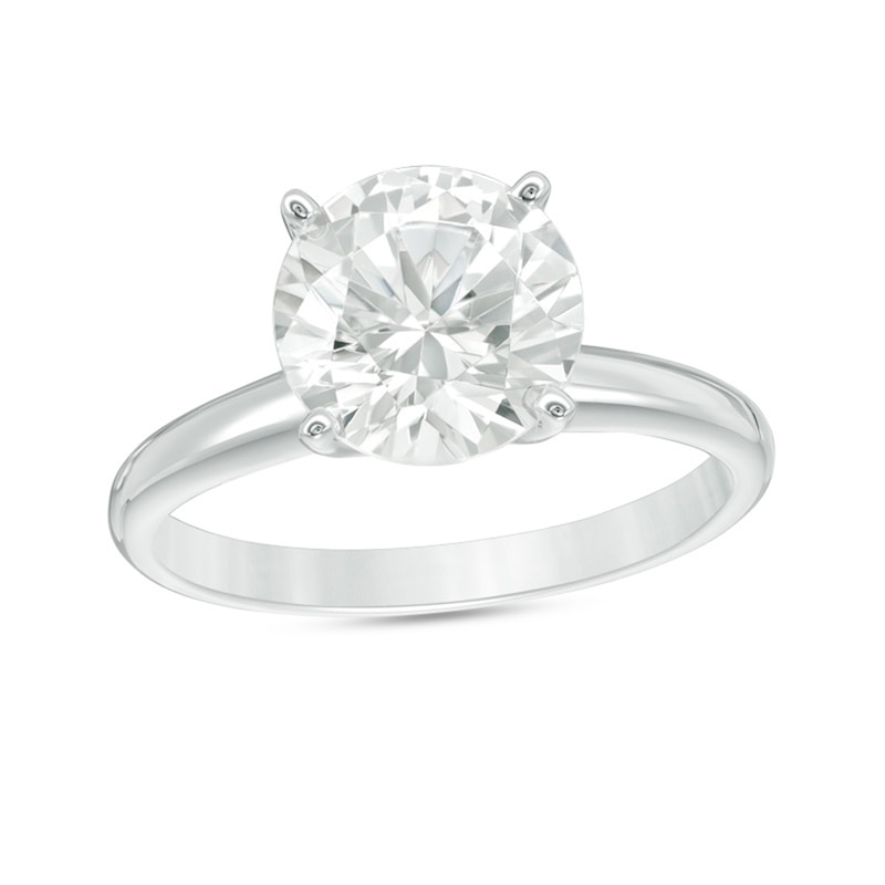 3 CT. Certified Lab-Created Diamond Solitaire Engagement Ring in 14K White Gold (F/VS2)